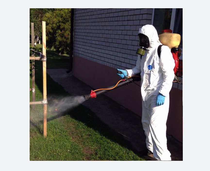 травля клещей на участке в Левобережном районе Москвы